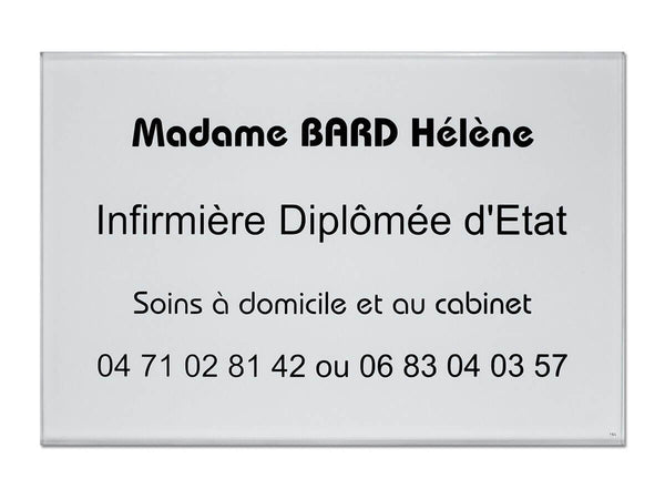 Plaque infirmière D.E.