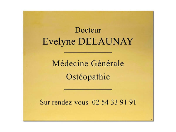 Plaque médecin ostéopathe