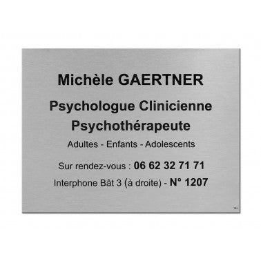Plaque psychologue clinicienne