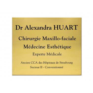 Plaque médecine esthétique