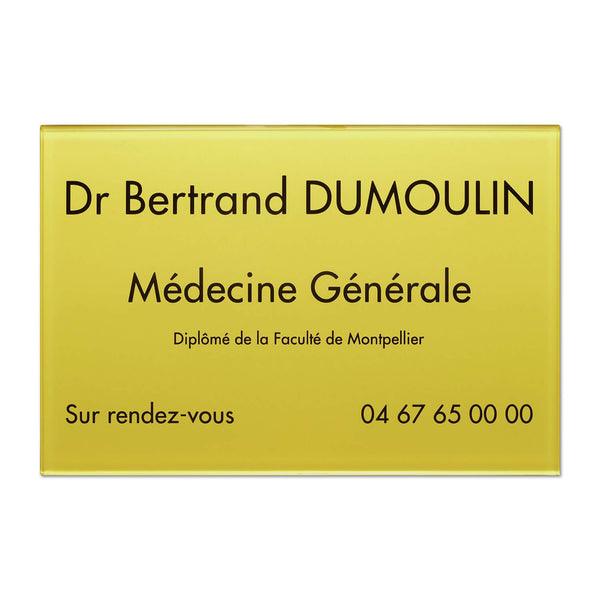 Plaque médecin plexiglass