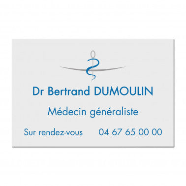 Plaque médecin Dibond quadri