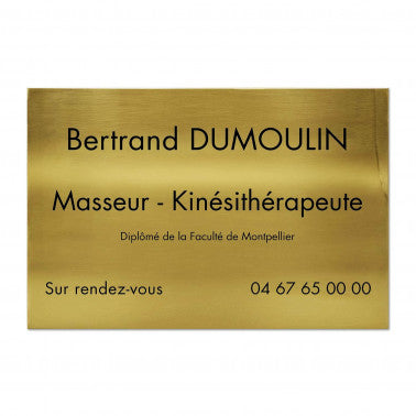 Plaque Kiné en Laiton