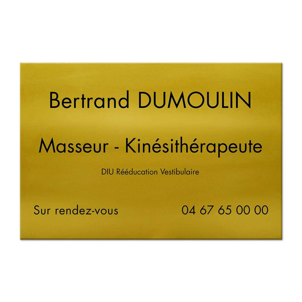 Plaque kiné en Aluminium