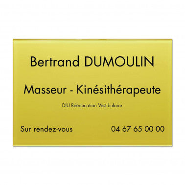 Plaque Kiné en plexiglass
