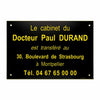 Plaque transfert de cabinet PVC