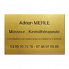 Plaque Kiné en Laiton