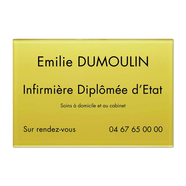 Plaque Infirmière en plexiglass