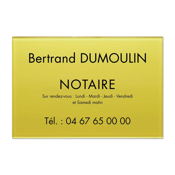 Plaque Notaire en Plexiglass