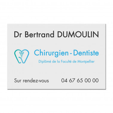 Plaque Dentiste en Dibond quadri