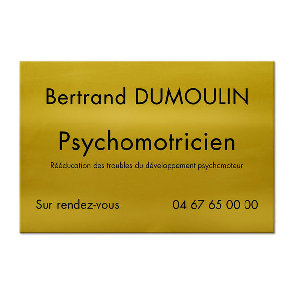 Plaque Psychomotricien en Aluminium
