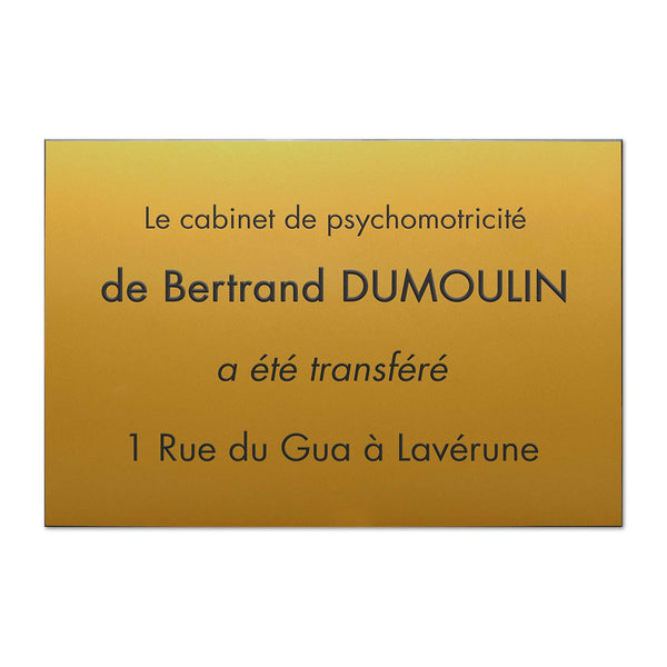 Plaque psychomotricien en plastique