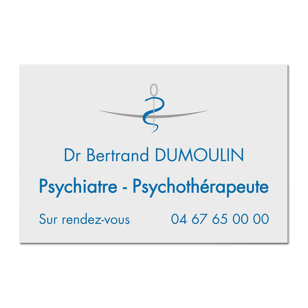 Plaque psychiatre en Dibond quadri