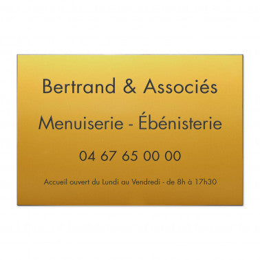 Plaque Entreprise en Plastique