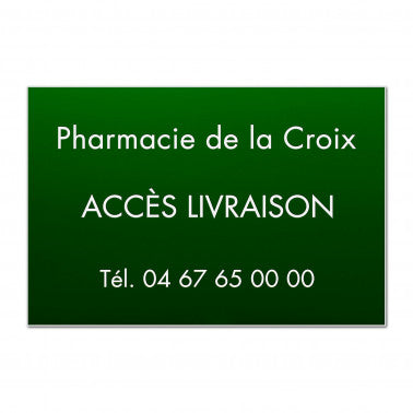 Plaque Pharmacie en Plastique