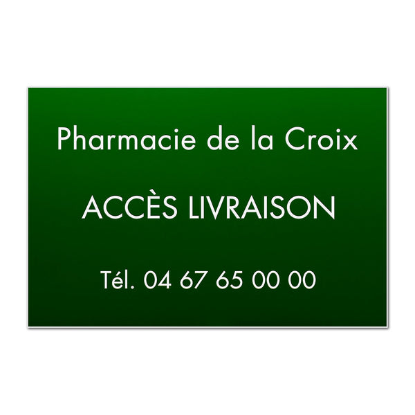 Plaque Pharmacie en Plastique
