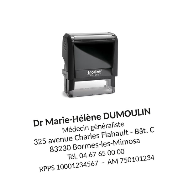 Tampon adresse pour médecin Printy 4915