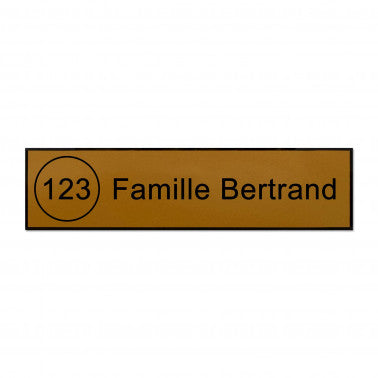 Plaque boite aux lettres numéro entouré