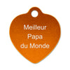 Porte clé grand coeur alu