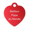 Porte clé grand coeur alu