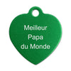 Porte clé grand coeur alu