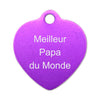 Porte clé grand coeur alu