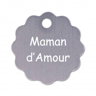 Porte clé grande fleur alu