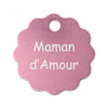 Porte clé grande fleur alu