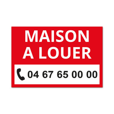 Panneau Maison à Louer - 30 x 20 cm
