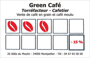 Carte de fidélité pour torréfacteur