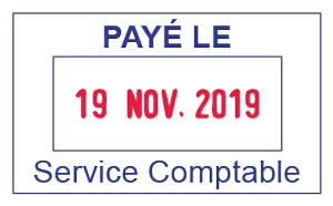 Exemple dateur bicolore bleu et rouge