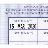 Extrait de carte électorale tamponnée