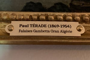 Cartouche tableau en laiton artiste Paul Térade