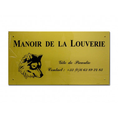Plaque en plexi avec motif