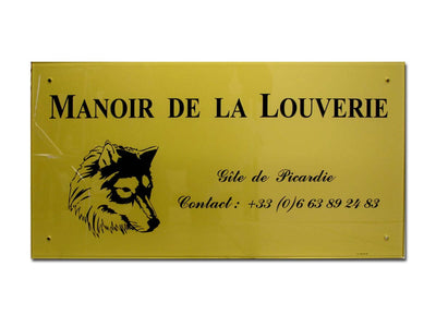 Plaque en plexi avec motif