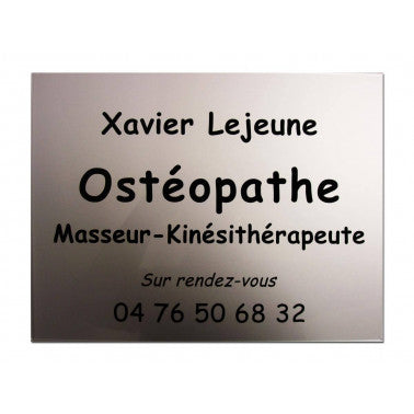 Plaque pro pour ostéopathe