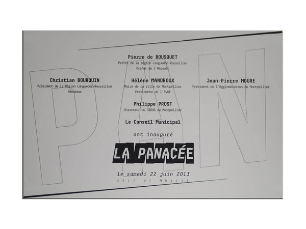 Plaque inaugurale avec logo