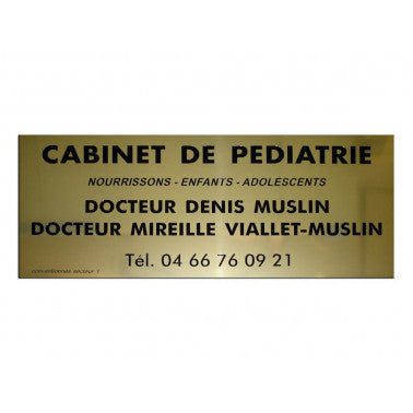 Plaque pro pour pédiatre