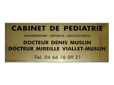 Plaque pro pour pédiatre
