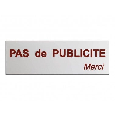 Plaque Stop pub blanche