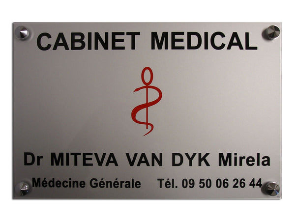 Plaque caducée de médecin