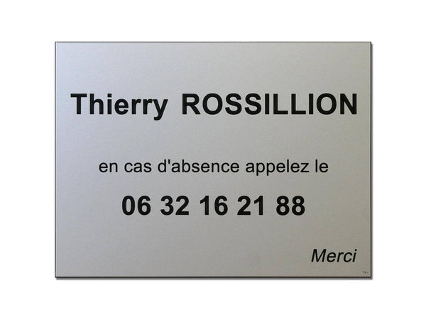 Plaque signalétique Absence