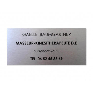 Plaque pro Kiné