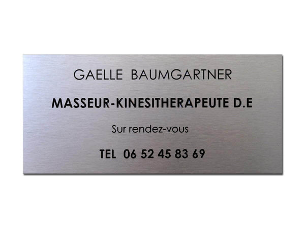 Plaque pro Kiné
