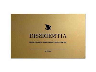 Plaque de société en laiton