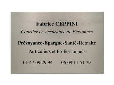 Plaque pro courtier