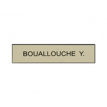Plaque nominative