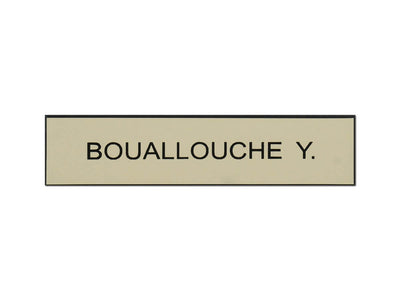 Plaque nominative