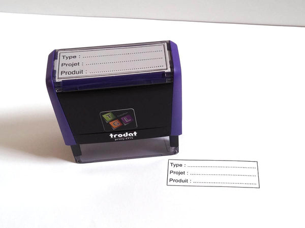 Tampon texte avec cadre