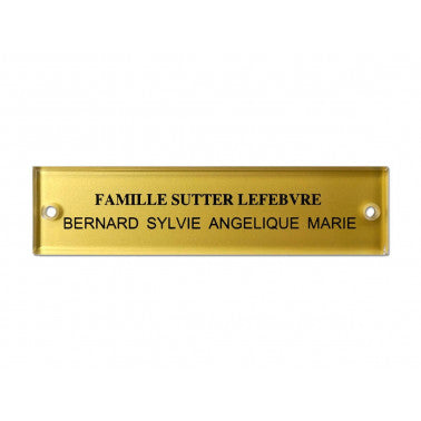 Plaque de boite aux lettres